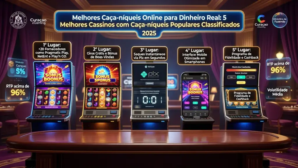 Melhores Caça-níqueis Online para Dinheiro Real: 5 Melhores Cassinos com Caça-níqueis Populares Classificados